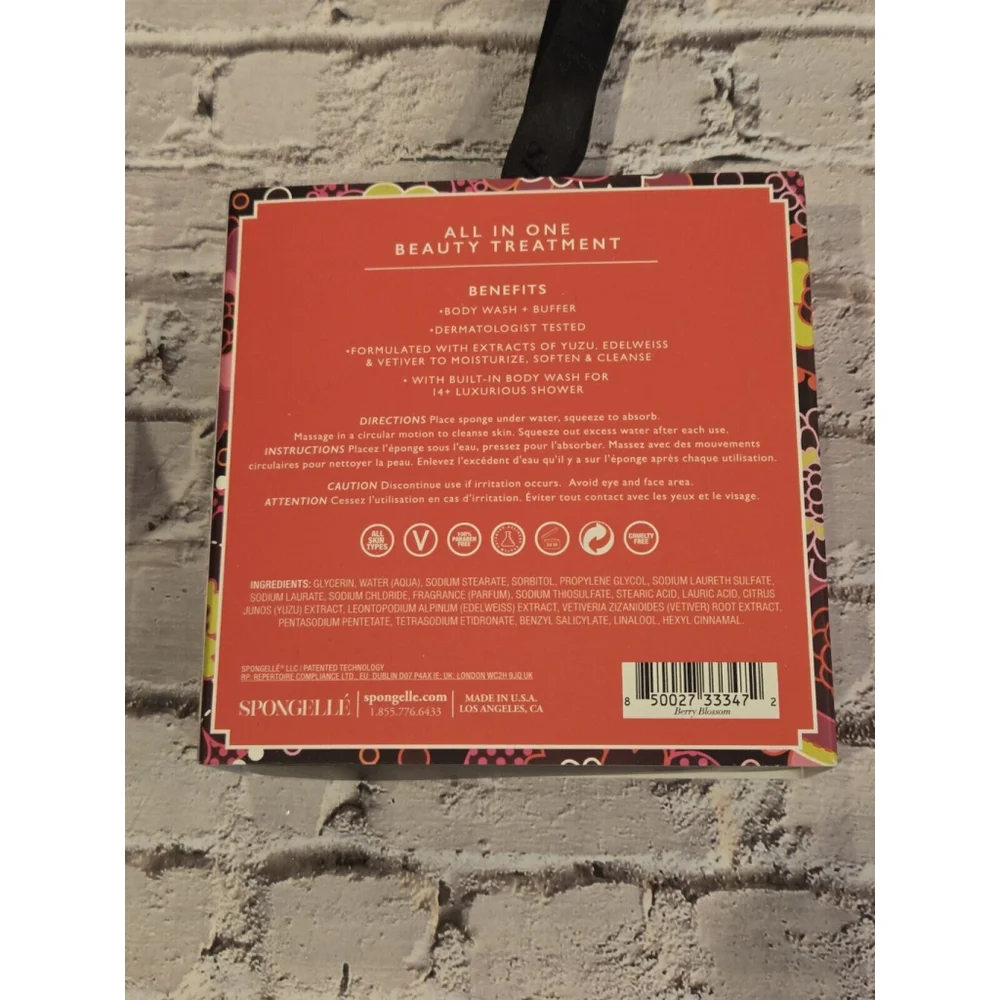 Spongelle Berry Blossom, 14+ Uses, Cleanses, Exfoliates And Smells Great